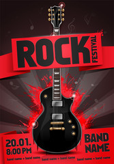 Fototapeta premium Vektor Illustration Festival Flyer mit Grunge Effekten 