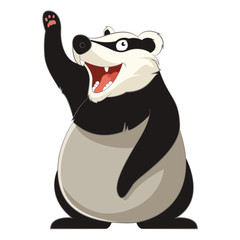 Cartoon smiling Badger