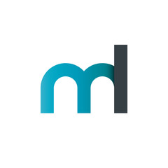 Initial Letter ML Rounded Lowercase Logo