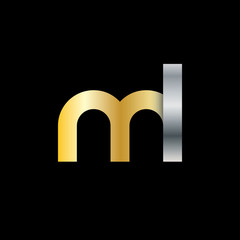 Initial Letter ML Rounded Lowercase Logo