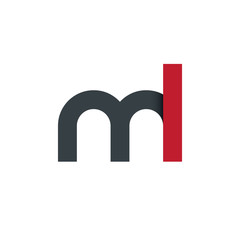 Initial Letter ML Rounded Lowercase Logo