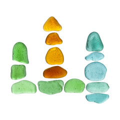 sea glass pieces