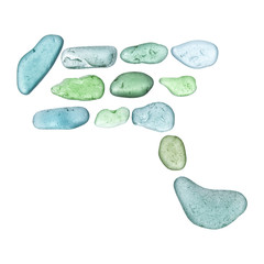 sea glass pieces