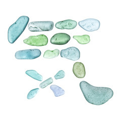 sea glass pieces