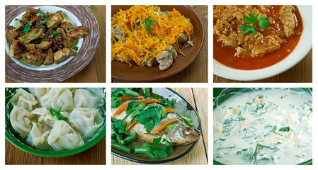 Food set oriental cuisine.