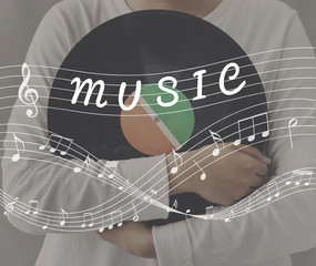 Music Note Art of Sound Instrumental Concept