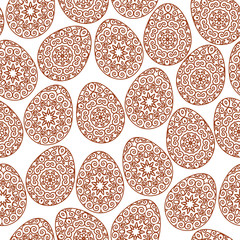 Seamless pattern with easter eggs