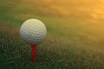 Golf ball on tee