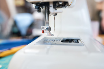 Sewing machine parts, closeup