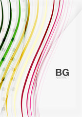 Colorful vector stripes on grey