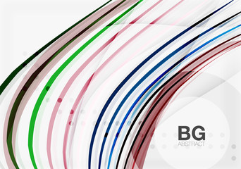 Colorful vector stripes on grey