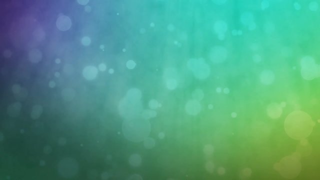 Abstract multicolored background with floating particles. Seamlessly loopable animation.
