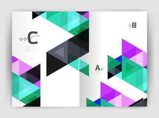 Vector triangle print template