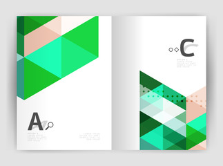 Mosaic triangle annual report template