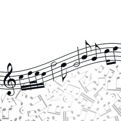 Music  background: melody, notes, key.