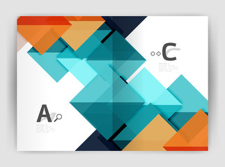 Modern business brochure or leaflet A4 cover template