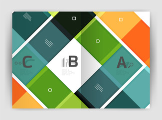 Vector modern geometrical a4 flyer brochure template