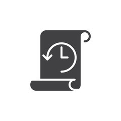 History icon vector, filled flat sign, solid pictogram isolated on white. Symbol, logo illustration. Pixel perfect