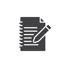 Fill in form icon vector, filled flat sign, solid pictogram isolated on white. Edit symbol, logo illustration. Pixel perfect