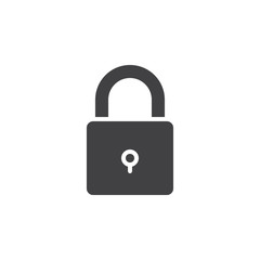 Lock, password icon vector, filled flat sign, solid pictogram isolated on white. Symbol, logo illustration. Pixel perfect