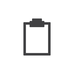 Clipboard empty icon vector, filled flat sign, solid pictogram isolated on white. Symbol, logo illustration. Pixel perfect