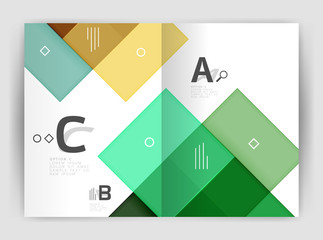 Squares and rectangles a4 brochure template