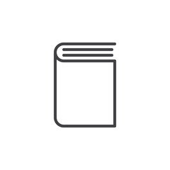 Book line icon, outline vector sign, linear style pictogram isolated on white. Symbol, logo illustration. Editable stroke. Pixel perfect