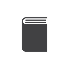 Book icon vector, filled flat sign, solid pictogram isolated on white. Symbol, logo illustration. Pixel perfect