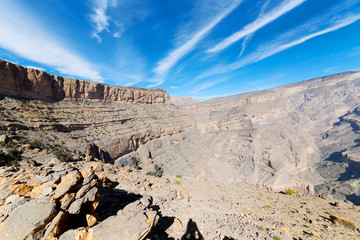 in oman   the deep cloudy  sky