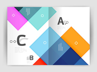 Business a4 business brochure geometrical template