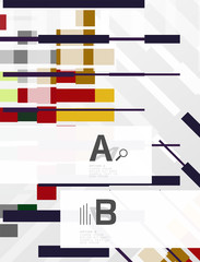 Colorful lines, rectangles and stripes with option infographics
