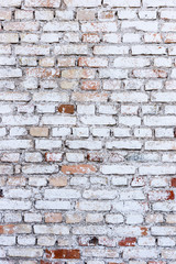 Background texture of a old white brick wall