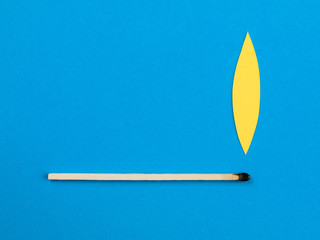 Illustration of a Burning Match