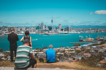 Auckland City view from Mount Victoria - obrazy, fototapety, plakaty