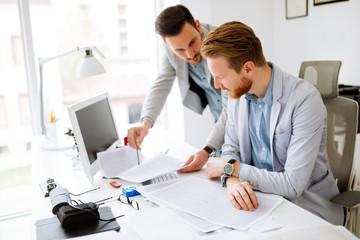 Fototapeta premium Colleagues working in office