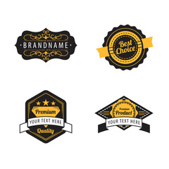 Set of vintage badge template , label,vector illustration