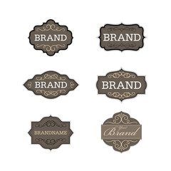 Vintage badge logo design template set l Brand identity collection l vector illustration
