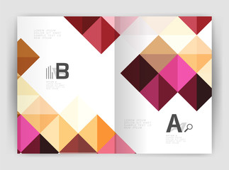 Fototapeta premium Square annual report brochure a4 print template