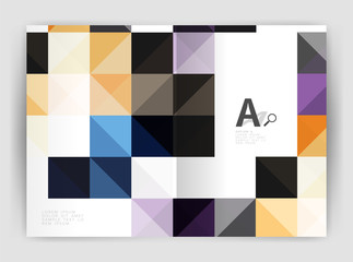 Fototapeta premium Minimalistic square brochure or leaflet business template