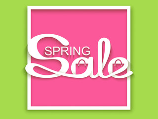 Sale banner with calligraphic inscription