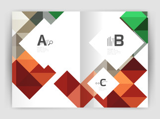 Minimalistic square brochure or leaflet business template