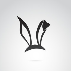 Fototapeta premium Bunny easter vector icon.