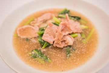 Fried noodle with pork, Thai food
