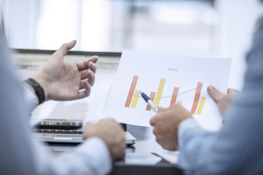 Businessman in counselling interview with customer