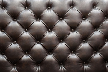 Brown leather sofa texture background.