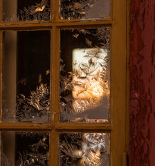 A beautiful window of an old wooden scandinavian house
