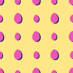 Seamless pattern Easter greeting with eggs