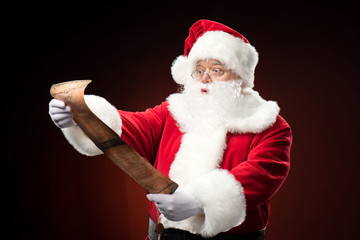 Santa Claus reading wishlist