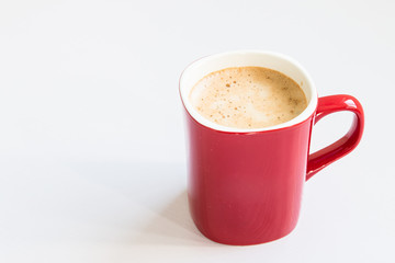 Hot coffee on the table