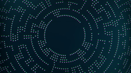 Naklejka premium Radial Lattice Graphic Design. Abstract Vector Background. Funnel, Black Hole.